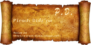 Pirsch Diána névjegykártya